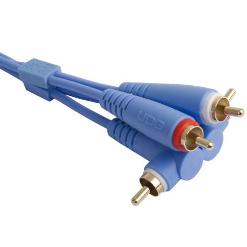 UDG Ultimate Cable RCA Straight - RCA Angled 3m (Blue)