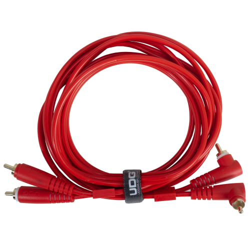 UDG Ultimate Cable RCA Straight - RCA Angled 3m (Red)