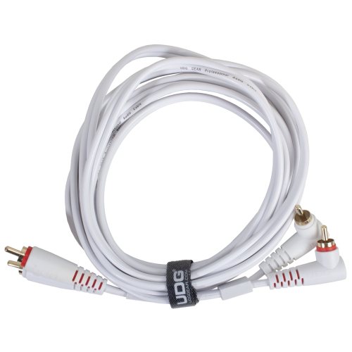 UDG Ultimate Cable RCA Straight - RCA Angled 3m (White)