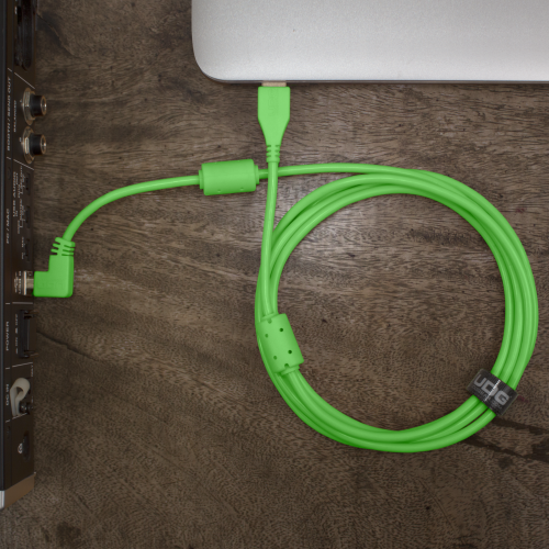 UDG USB A-B Cable Angled GREEN
