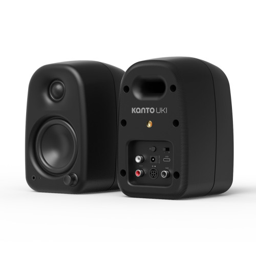 Kanto UKI 100W Desktop Speakers (Bluetooth, USB-C, Headphone out) â€“ Black, Pair