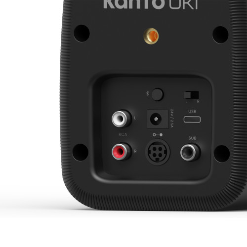 Kanto UKI 100W Desktop Speakers (Bluetooth, USB-C, Headphone out) â€“ Black, Pair