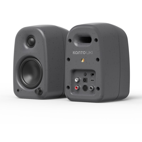 Kanto UKI 100W Desktop Speakers (Bluetooth, USB-C, Headphone out) â€“ Pumice Grey, Pair