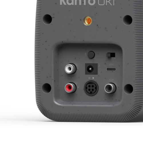 Kanto UKI 100W Desktop Speakers (Bluetooth, USB-C, Headphone out) â€“ Pumice Grey, Pair
