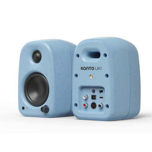 Kanto UKI 100W Desktop Speakers (Bluetooth, USB-C, Headphone out) â€“ Cornflower Blue, Pair
