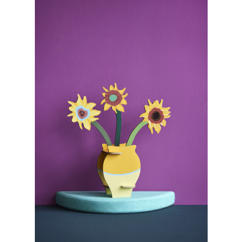 Studio Roof Pop Out 3D Card Van Gogh Flowers