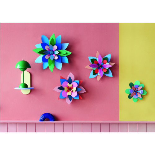 X) Studio Roof Wall Art Flowers - Deluxe Plum Granita