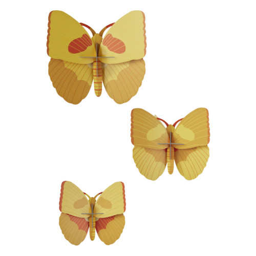Studio Roof Insects - Yellow Butterflies set of 3