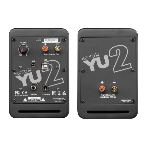 Kanto YU2 Powered Desktop Speakers (Matte Black)
