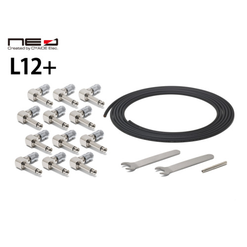 Neo by Oyaide Solderless Series L12+ (3.0m cable & x12 L-shape Jack Plugs)