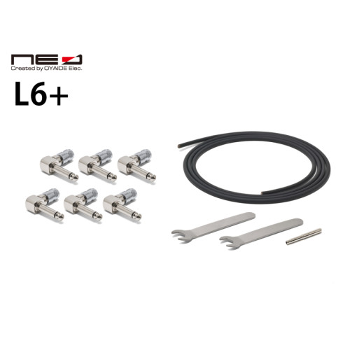 Neo by Oyaide Solderless Series L6+ (1.5m cable & x6 L-shape Jack Plugs)