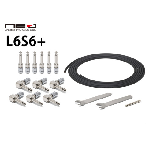 Neo by Oyaide Solderless Series L6S6+ (3.0m Cable & x6 L-shape x6 Straight Jack Plugs)