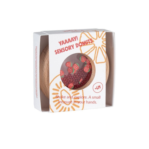 Petit Boum Sensory Play Toy Donut (Strawberries)