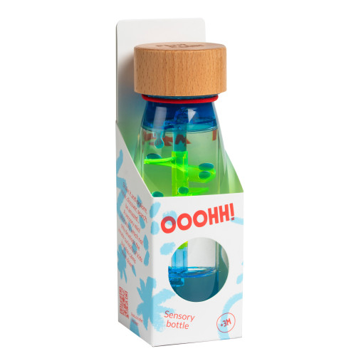 Petit Boum Sensory Toy Bottle Move Spiral (Blue)