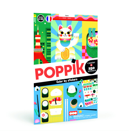 Poppik Colour By Stickers Poster - Japan