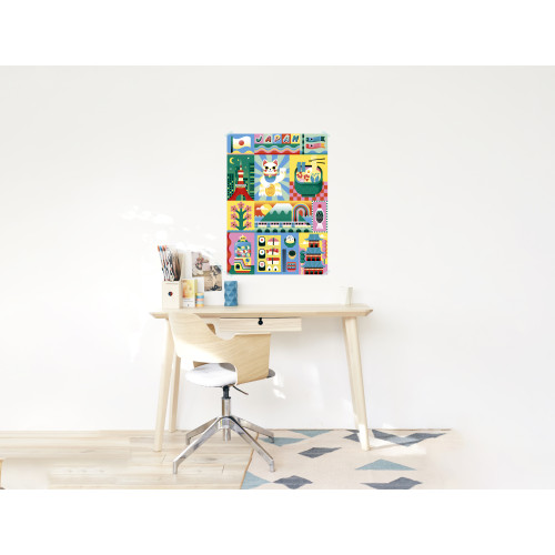 Poppik Colour By Stickers Poster - Japan