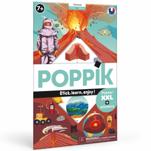 Poppik Discovery Sticker Poster - Volcanoes