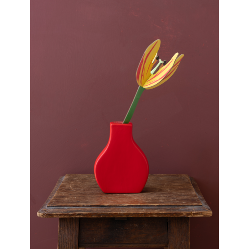 Studio Roof Ceramic Vase - Red Bottle