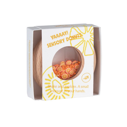Petit Boum Sensory Play Toy Donut (Oranges)