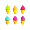Ooly Petite Sweets Ice Cream Shoppe Scented Erasers - Set of 6