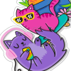 Ooly Stickiville Stickers: Silly Kitties - Vinyl (Set of 4)