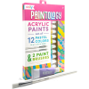 Ooly Paintology Acrylic Paints + 2 Brushes - Pastel Colors (14 pcs Set)