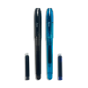 Ooly Splendid Duo Fountain Pens: Black & Blue Inks - Set of 2 Pens & 4 Cartridges