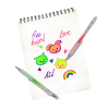 Ooly Jelly Gloss Multi-Surface Gel Pens (Set of 6 Colors)