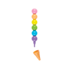 Ooly Rainbow Scoops Stacking Erasable Crayons + Scented Eraser - Tub of 36