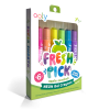 Ooly Fresh Pick Apple Scented Neon Gel Crayons - Set of 6