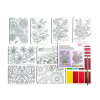 Ooly Scenic Hues D.I.Y. Watercolor Art Kit- Flowers & Gardens (17 PC Set)