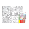 Ooly Scenic Hues D.I.Y. Watercolor Art Kit - Desert Getaway (17 PC Set)