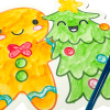 Ooly Playful Painters: Easy Watercolor Painting Kit - Merry & Bright