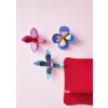 X) Studio Roof Wall Art Flowers - Cobalt Cocktail