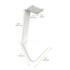 zzKanto H1 Headphone Stand (White)