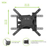 Kanto Mounts M300 Full Motion Mount for 26-inch to 55-inch TVs - Black