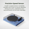 Kanto OBI3 (Gen.2) Turntable with Bluetooth 5.3, Preamp, and Pitch Control - Matte Ice Blue