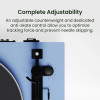 Kanto OBI3 (Gen.2) Turntable with Bluetooth 5.3, Preamp, and Pitch Control - Matte Ice Blue