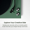 Kanto OBI3 Turntable with Bluetooth 5.3, Preamp, and Pitch Control - Matte Green