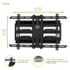 Kanto Mounts PDX650 Full Motion TV Wall Mount for 37-inch to 75-inch TVs - Black