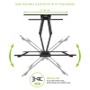 Kanto Mounts PDX650 Full Motion TV Wall Mount for 37-inch to 75-inch TVs - Black