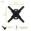 Kanto Mounts PS300 Full Motion TV Wall Mount for 26-inch to 60-inch TVs - Black