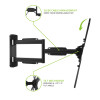 Kanto Mounts PS300 Full Motion TV Wall Mount for 26-inch to 60-inch TVs - Black