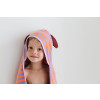Quut Cotton Hooded Towel - Bear Lavender