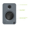 Kanto REN 200W Powered Bookshelf Speakers with HDMI ARC (Matte Grey)