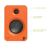 Kanto REN 200W Powered Bookshelf Speakers with HDMI ARC (Matte Orange)