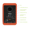 Kanto REN 200W Powered Bookshelf Speakers with HDMI ARC (Matte Orange)