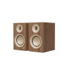 Kanto TUK (Gen.2) Premium Powered Bookshelf Speaker - Walnut Wood with Rose Gold Surround