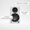 Kanto YU4 (Gen.2) Powered Bookshelf Speaker - Matte White