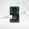 Kanto YU4 (Gen.2) Passive Bookshelf Speaker - Matte Forest Green